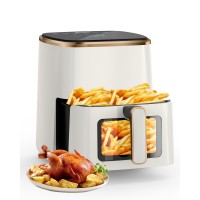 5.3 Qt Air Fryer with Cooking Window 7 Presets 1350W White