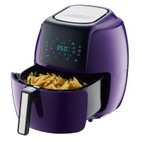 5.8 Qt Air Fryer, 1400W Electric Fryer with Touch Screen Display, 8 Preset Cooking Modes, Temperature Control, Recipe Book (Plum) - GW22746