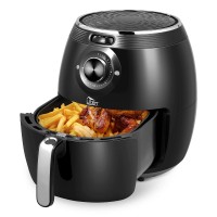 5.8 Qt Air Fryer, 1700W Electric Fryer with Non-Stick Basket, 8 Preset Cooking Modes, Temperature Control, Recipe Book - HF-155C