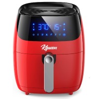 4.7 Qt Air Fryer, 1400W Air Fryer with Non-Stick Basket, 6 Preset Cooking Modes, LED Touch Screen, Auto Shut Off, Overheat Protection (Red) - HF-3019DT