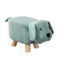 Animal Shaped Kids Stool with Legs – Cute Dog, Elephant, Hippopotamus Design – Plush Upholstered Ottoman for Nursery, Bedroom & Playroom – Decorative Footrest & Seat