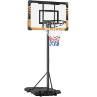 6-7ft Kids Basketball Hoop, Portable Adjustable Height Basketball Set with Wheels, 28 inch Backboard for Kids, Ages 4-10 - 592487