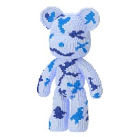 8000 PCS Bear Building Blocks, Bear Building Blocks Display Model for Kids & Adults (Blue) - CZ7705