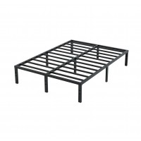 Full Size Metal Bed Frame, Heavy Duty Steel Platform with 14-Inch Height, No Box Spring Needed, Noise-Free Mattress Foundation with Under-Bed Storage – 191 x 137 cm
