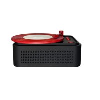 Retro Bluetooth Speaker Portable Turntable-Style Wireless Speaker with LED Night Light, AUX/TF Card Support Bluetooth 5.3 Vintage Mini Record Player Design for Home & Office
