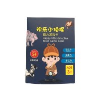 Happy Little Detective Brain Game Cards, 54-Piece Bilingual Chinese-English Animal Learning Flash Cards, Memory, Observation & Concentration Game for Kids Ages 3+