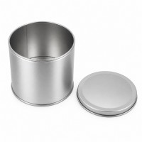 Empty Candle Tin with Lid, Silver Metal Container for DIY Crafts