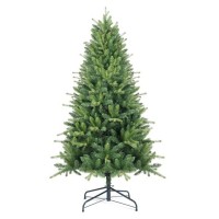 6FT Artificial Christmas Tree  Realistic PE/PVC Full Branches Easy Assembly Metal Stand Fire-Resistant Holiday Tree for Home, Living Room, Office, 6FT Model BG065T1302