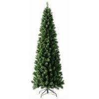 Artificial Christmas Tree Full Green PVC Holiday Tree with Metal Stand Easy Assembly, Realistic Pine Look  205cm / 6.7FT for Home, Living Room, Office Décor Model BG065T507