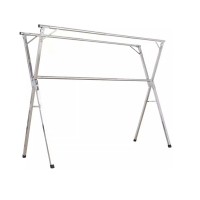 Adjustable Foldable Clothes Drying Rack Stainless Steel Laundry Stand with Double Bars  Retractable 1.6m / 2m / 2.4m Heavy-Duty Indoor Outdoor Dryer for Towels, Bedding & Clothing