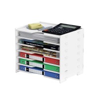 6-Layer Desk File Organizer, Desktop Veritcal Folder Organizer for Home, Office, School