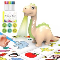 Dinosaur Projection Drawing Board, Tracing and Drawing Projector with Music, 80 Patterns for Children, Kids, Ages 3-7 - 3389