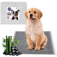 H&B LUXURIES Disposable Dog Training Pads, 56 x 58cm Activated Charcoal Puppy Pee Pads with 6-Layer Leak-Proof Design, Super Absorbent & Odor Eliminating (40-Pack) - X0041D4XP