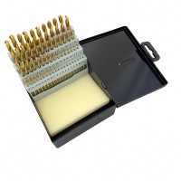 Titanium-Coated Drill Bit Set, 29-Piece & 13-Piece Options, High-Speed Steel Drill Bits for Metal, Wood, and Plastic with Portable Storage Case