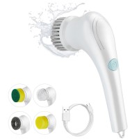 5 in 1 Electric Cleaning Brush, Handheld Cordless Spin Scrubber with 5 Brush Heads for Home, Kitchen, Bathroom, Window, Tile Cleaning - MKL-002