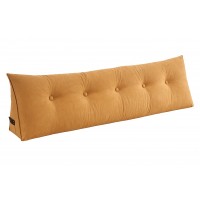 Extra Long Bolster Pillow for Bed & Sofa Tufted Back Support Cushion with Removable Zipper Cover 55 x 19 x 5.9 in Reading, Lounging, Home Décor
