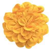 3D Flower Cushion, 50 x 50cm Decorative Blossom Accent Backrest Pillow for Sofa, Home Decor, Bedroom (Yellow) - B6O-YLW