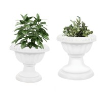 2-Pack Hanging Planters with Self-Watering System – Clear PET Hanging Flower Pots with Chains, Indoor/Outdoor Plastic Planters with Drainage Holes and Cotton Rope, 4.45" Diameter