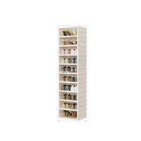 Foldable Shoe Cabinet – 175 cm Tall, 10-Tier Stackable Shoe Storage Organizer Space-Saving Shoe Rack Tower for Closet, Entryway, Bedroom Model TS102-10