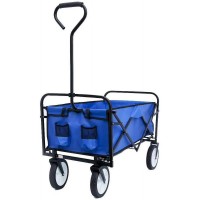 Folding Utility Wagon, 176lbs Capacity Portable Foldable Cart with Wheels for Shopping, Camping, Outdoor Activities - TC3015