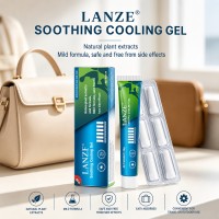 Soothing Cooling Gel Plant Extract Skin Comfort Gel with Mint, Centella, Camphor & Mineral Oil 20g Tube with Applicators Gentle Cooling Care for Daily External Skin Use