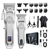 Cordless Hair Clipper and Trimmer Set with 2 LED Displays Molel SL