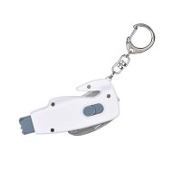 Compact Car Safety Hammer Keychain, 4-in-1 Emergency Escape Tool with Seat Belt Cutter, Window Breaker, Tire Tread Gauge & Mini Screwdriver, Portable Auto Safety Tool for Car Travel