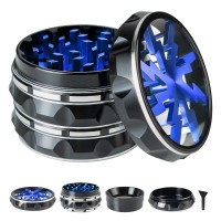 VIVOSUN 2.5" inch Herb Grinder, 4-Layer Aluminum Spice Grinder with Transparent Magnetic Lid, Mesh Screen for Home, Kitchen, Spices, Herbs - 02