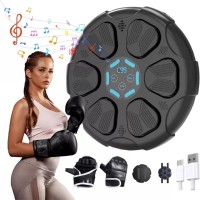 Intelligent Boxing Machine, Bluetooth Music Boxing Training Pad for Kids, Adults, Small Spaces, Relief Training,for Home,Office, Apartment Workouts (Black)