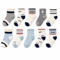 Kids Crew Socks 10 Pairs Random Assorted Styles, Soft Knit Everyday Boys Socks, Stretchy Ribbed Cuff, Reinforced Toe & Heel, Fun Casual Socks for School, Home & Play