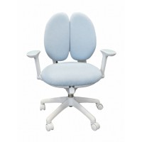 Kids Ergonomic Study Chair Height Adjustable Desk Chair with Dual Back Support & Armrests  Rolling Swivel Computer Chair for Students  85–101cm Blue Home School Seat