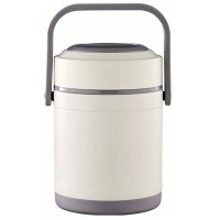 1.6L Stainless Steel Thermal Lunch Box Vacuum Insulated Food Jar with Handle 3-Layer Bento Container Keeps Food Hot or Cold for Hours  Portable Leakproof Lunch Container for Work & Travel