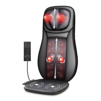 Neck & Back Massager with Heat Full Back Massage Chair Pad, Adjustable Neck Nodes, Rolling Massage, Seat Vibration Cushion for Home, Office, Sofa & Gifts