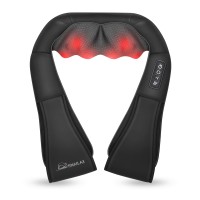  Shiatsu Neck & Shoulder Massager with Heat Corded Electric Deep Kneading Wrap Massager with 8 Nodes, Bi-Direction Control, 2 Intensities for Home, Office & Gifts