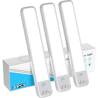 3-Pack LED Motion Sensor Light, Wireless Under Cabinet Lights with 3 Modes, USB Rechargeable for Home, Wardrobe, Closet, Cabinet (White) - M600