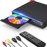 DVD Player for TV with HDMI1080P Upscaling Compact DVD Player  All-Region DVD Player with USB Playback, Remote Control & HDMI/RCA Cables Included Home Entertainment