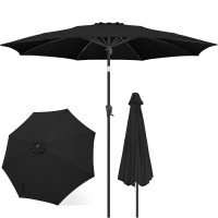11ft Outdoor Patio Umbrella, No-Base Market Umbrella with Tilt, UV Protection, Easy Crank Winder, Sturdy Steel Frame for Home, Patio, Garden, Deck, Pool - FS11