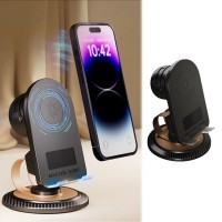 Smartphone Sensor Speaker Stand, Portable Induction Bluetooth Speaker Phone Mount with 360 Rotation, Wireless Charging - H58