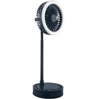 Mini Portable Fan, USB Rechargeable Desktop Fan with 360 Adjustable Neck, 3 Wind Speeds, LED Light - YS2219