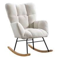 Rocking Chair, Modern Tufted Upholstered Chair with High Backrest for Home, Nursery, Living Room, Bedroom - 230309001