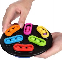 Rotating Disk Brain Teaser Puzzle Set, Fun Logic & IQ Challenges for Adults, Kids Ages 6 and Up - AY2065