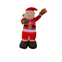 8 Ft Inflatable Santa Claus with Gift and Sack, Christmas Outdoor Decoration with LED Lights, Self-Inflating Blow Up Yard Decor for Holiday Parties, Garden, Lawn – 230cm-LYC-246