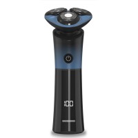 Electric Rotary Shaver for Men  3D Floating Magnetic Cutter Head, Self-Sharpening Blades, IPX6 Waterproof, Smart LED Display  Cordless Wet & Dry Daily Grooming Model FK-379