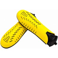 Portable Shoe Dryer & Boot Dryer with Timer Switch, Dual-Core PTC Heating, Heat Dissipation Vents, Adjustable 19.5–21.5 cm Design, Yellow Electric Footwear Dryer for Shoes, Boots, Gloves & Socks