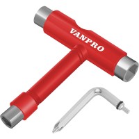 All-in-One Skate Tool, Multifuncional T-Tool with 2-in-1 Allen Wrench & Phillips Head Screwdriver for Adjusting and Tightening Skateboard/Longboard Wheels, Trucks, Kingpins - H034