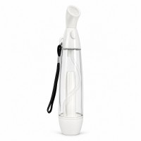 Portable Fine Mist Spray Bottle, Manual Pump Facial Mister with Refillable Water Tank, Wrist Strap, Compact Travel Mist Sprayer for Face, Hair, Office, Outdoor Cooling, White