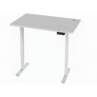 Electric Standing Desk 140 × 60 cm, Adjustable Height 73–122 cm Sit Stand Desk with Memory Presets, Quiet Motor, Modern White Desktop, Home Office Workstation – Ergonomic Design